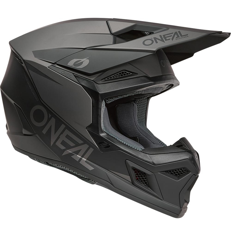 Motokros kaciga O´Neal 3SRS Solid mat crno-siva