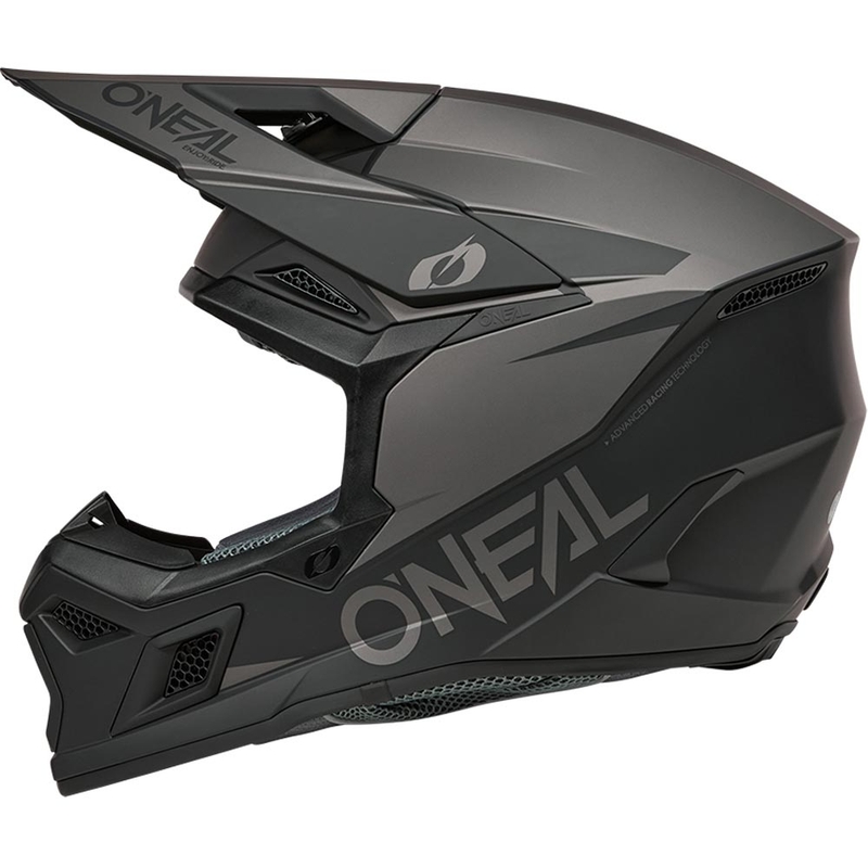 Motokros kaciga O´Neal 3SRS Solid mat crno-siva