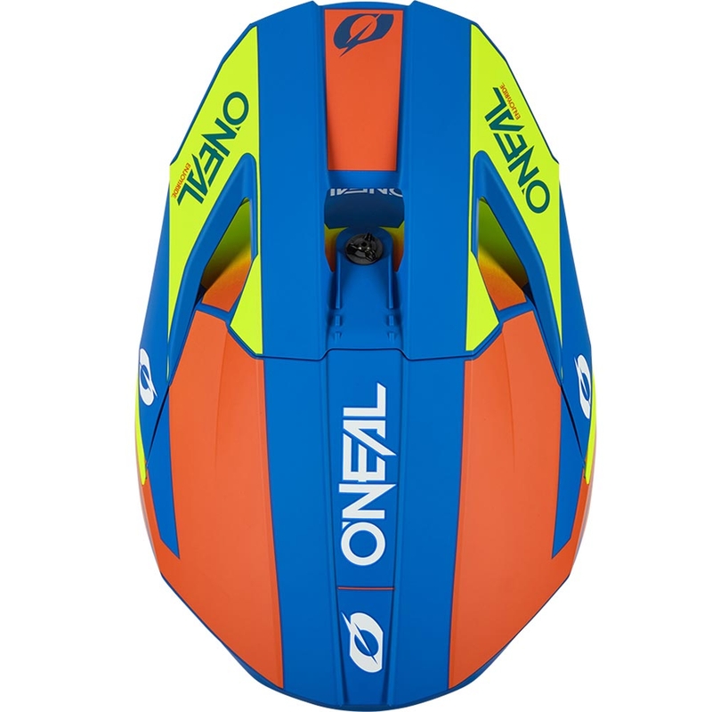 Motokros kaciga O´Neal 3SRS Solid mat plavo-fluo žuta