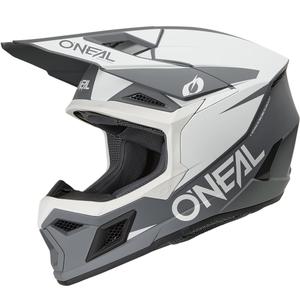 Motokros kaciga O´Neal 3SRS Solid mat bijelo-siva