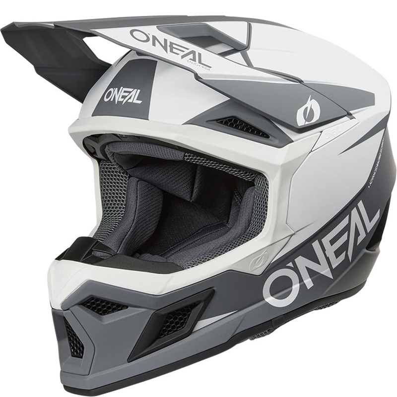 Motokros kaciga O´Neal 3SRS Solid mat bijelo-siva