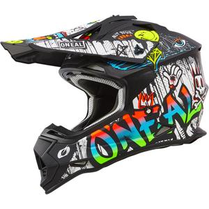 Motokros kaciga O´Neal 2SRS Rancid mat crno-bijela
