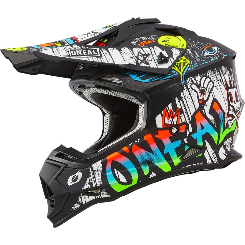 Motokros kaciga O´Neal 2SRS Rancid mat crno-bijela