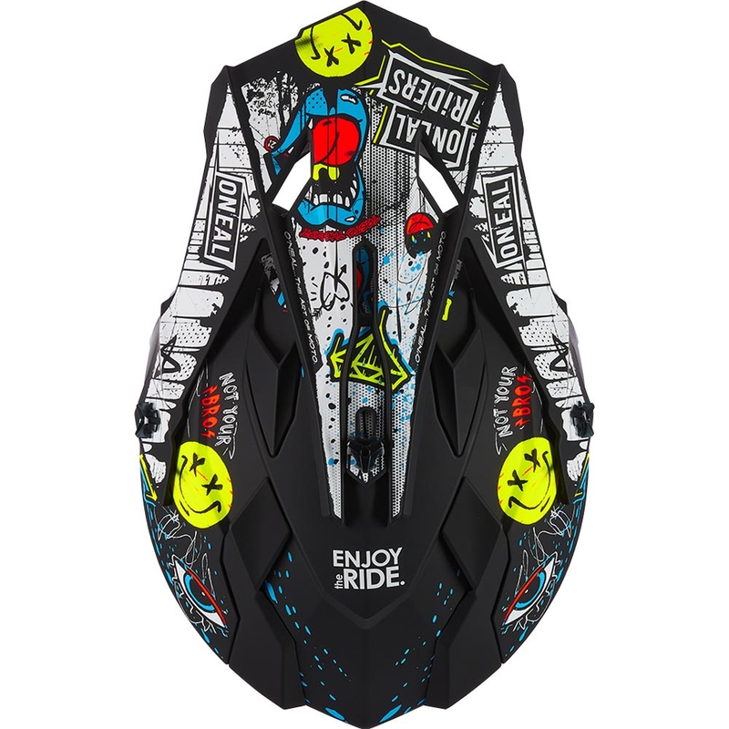 Motokros kaciga O´Neal 2SRS Rancid mat crno-bijela