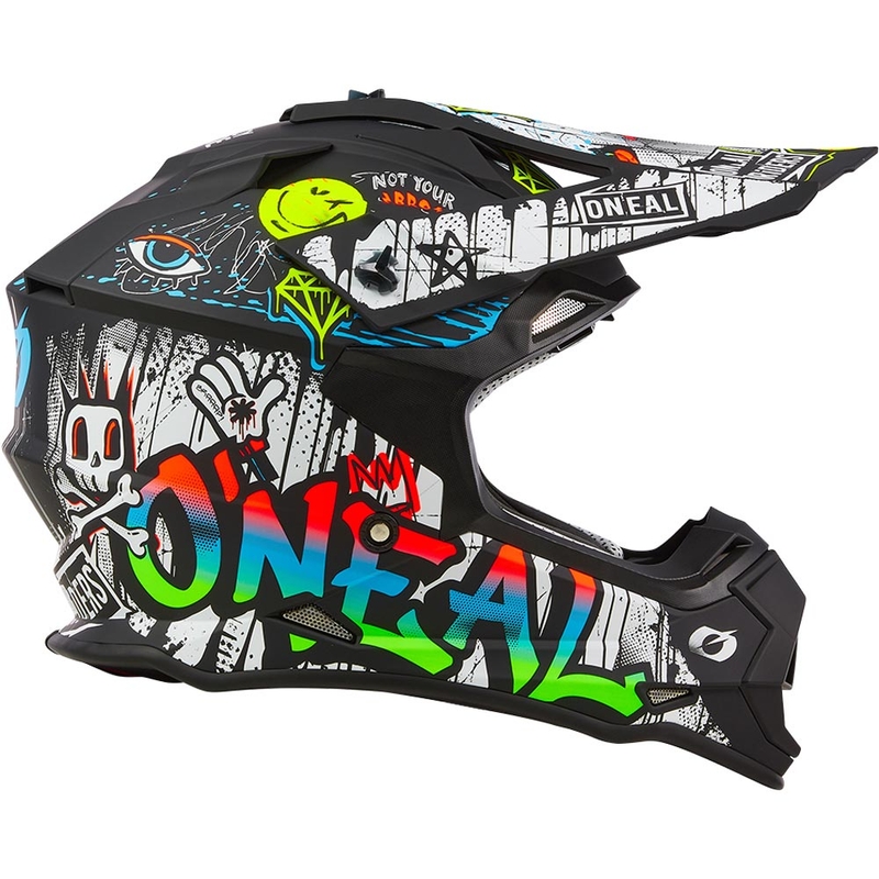 Motokros kaciga O´Neal 2SRS Rancid mat crno-bijela