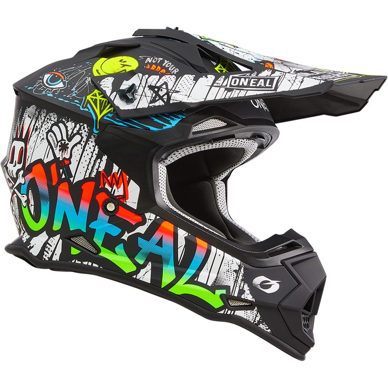 Motokros kaciga O´Neal 2SRS Rancid mat crno-bijela
