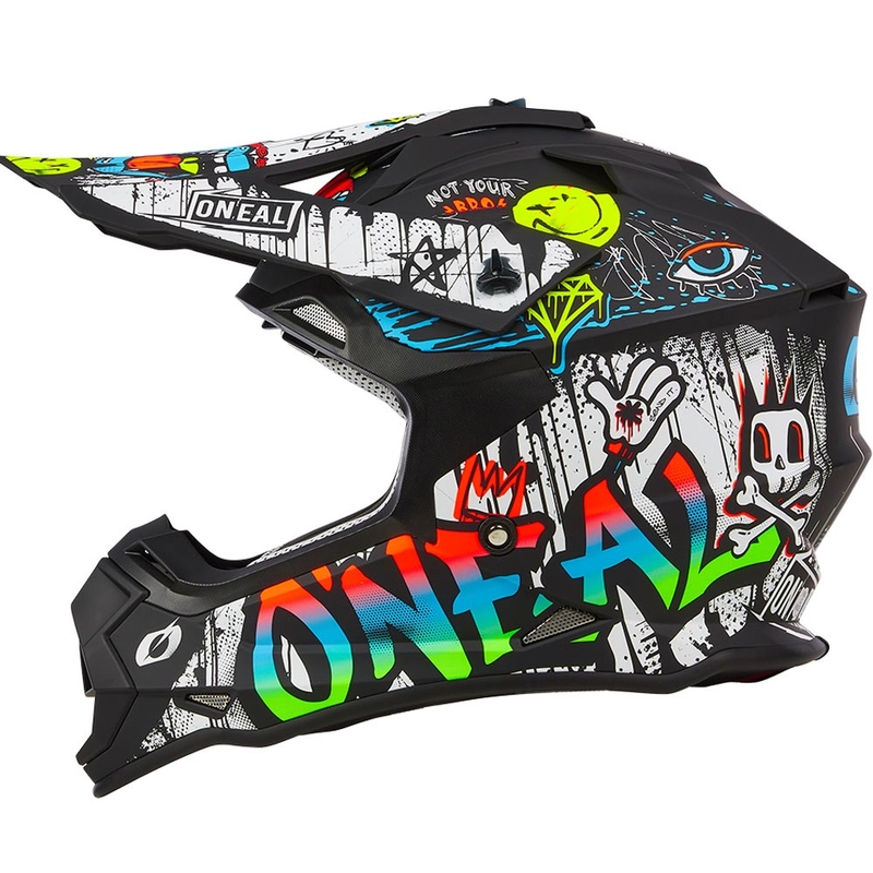 Motokros kaciga O´Neal 2SRS Rancid mat crno-bijela