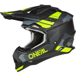 Motokros kaciga O´Neal 2SRS Spyde mat crno-sivo-fluo žuta