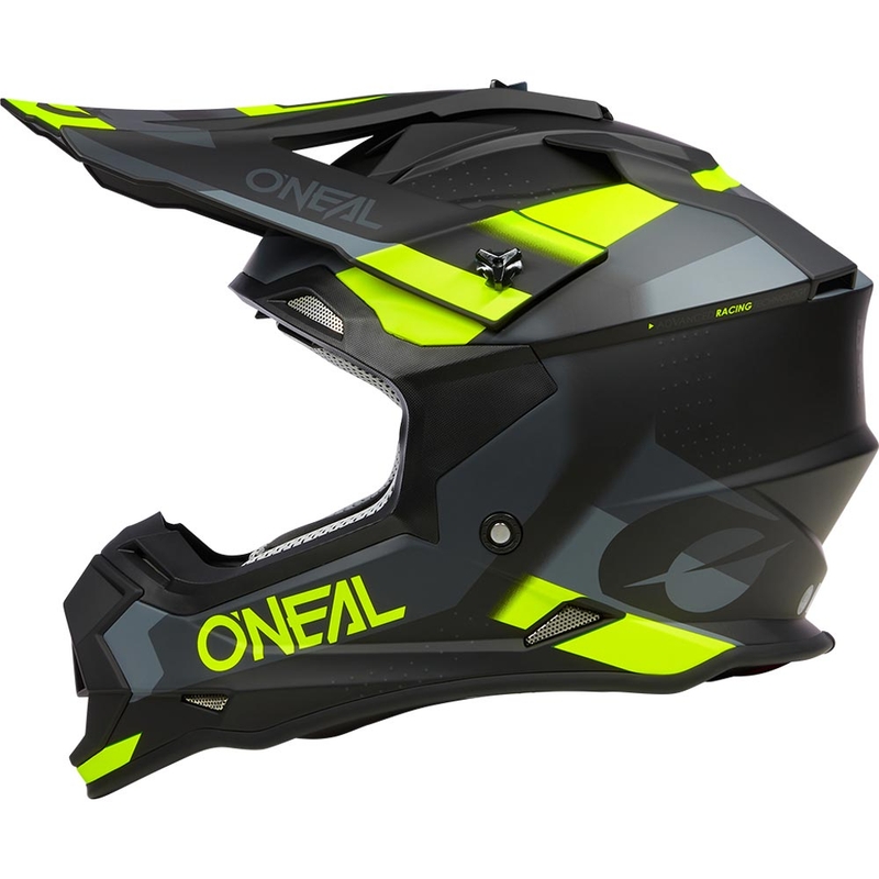 Motokros kaciga O´Neal 2SRS Spyde mat crno-sivo-fluo žuta