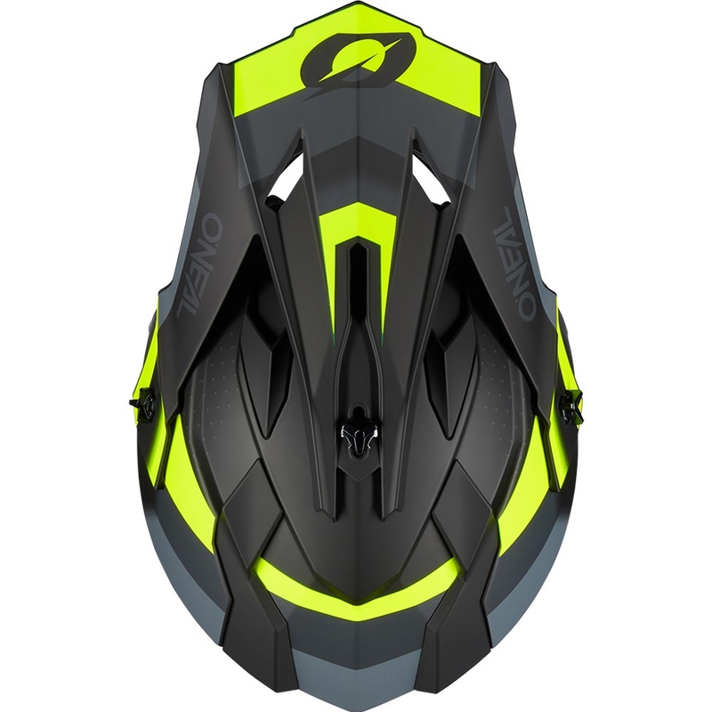 Motokros kaciga O´Neal 2SRS Spyde mat crno-sivo-fluo žuta