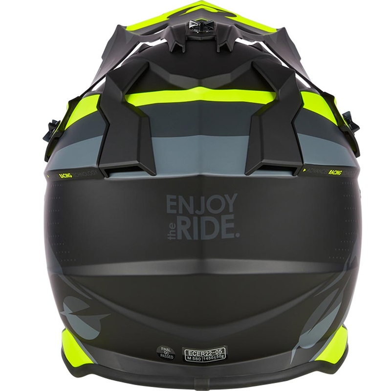 Motokros kaciga O´Neal 2SRS Spyde mat crno-sivo-fluo žuta