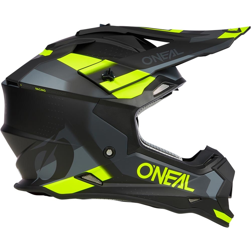 Motokros kaciga O´Neal 2SRS Spyde mat crno-sivo-fluo žuta