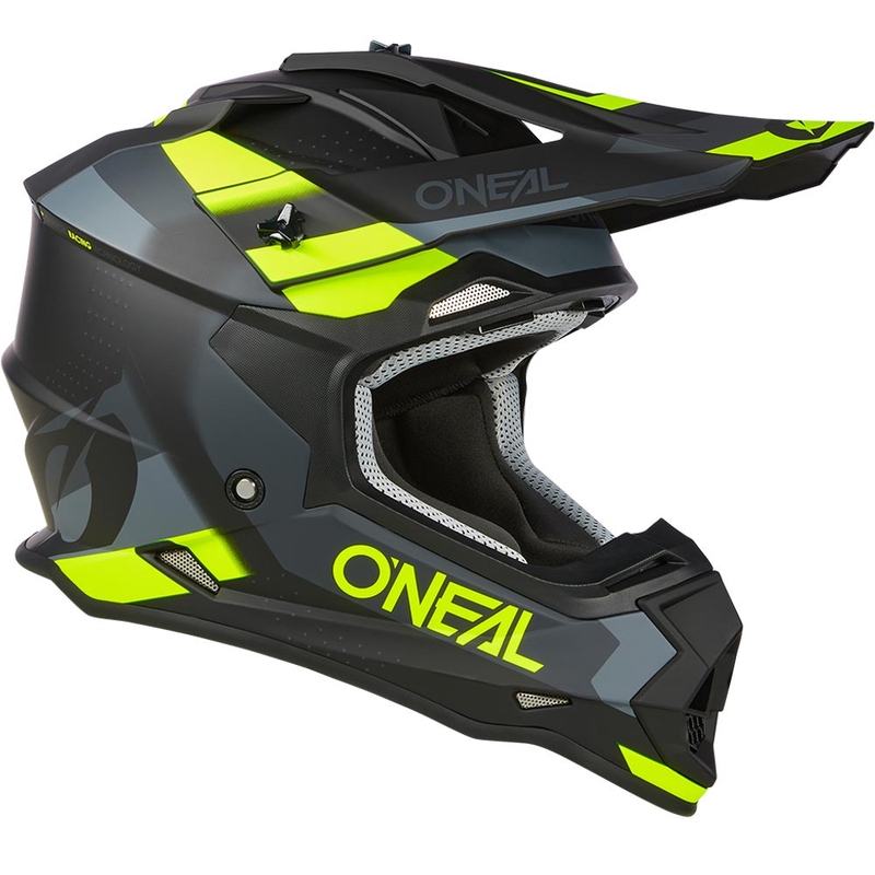 Motokros kaciga O´Neal 2SRS Spyde mat crno-sivo-fluo žuta