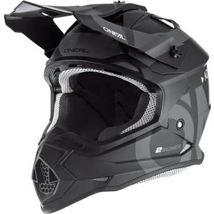 Motokros kaciga O'Neal 2SRS Slick crno-siva