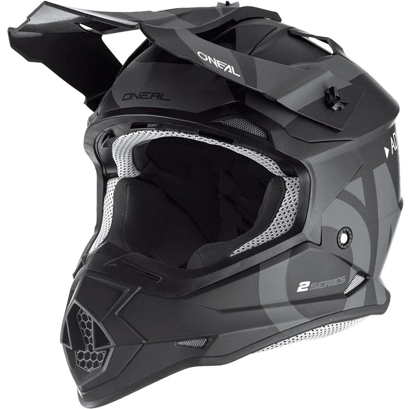 Motokros kaciga O'Neal 2SRS Slick crno-siva
