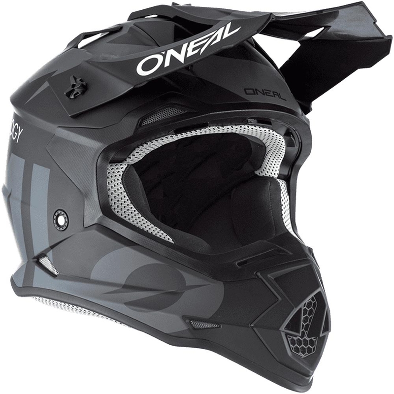 Motokros kaciga O'Neal 2SRS Slick crno-siva