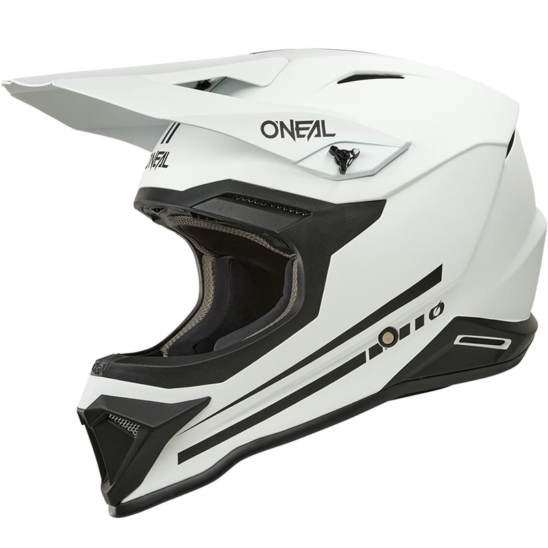 Motokros kaciga O'Neal 1SRS Solid mat bijela
