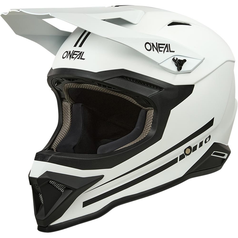 Motokros kaciga O'Neal 1SRS Solid mat bijela