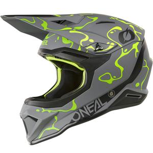 Motokros kaciga O'Neal 1SRS Splash mat sivo-fluo žuta
