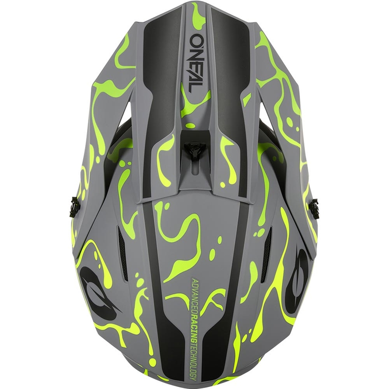 Motokros kaciga O'Neal 1SRS Splash mat sivo-fluo žuta