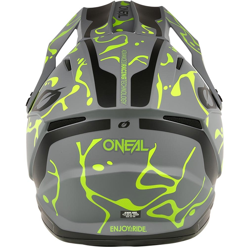Motokros kaciga O'Neal 1SRS Splash mat sivo-fluo žuta