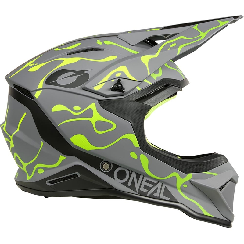 Motokros kaciga O'Neal 1SRS Splash mat sivo-fluo žuta