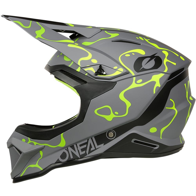 Motokros kaciga O'Neal 1SRS Splash mat sivo-fluo žuta