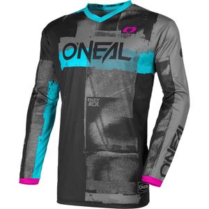 Ženski motokros dres O'Neal Element Roller, crno-plavi