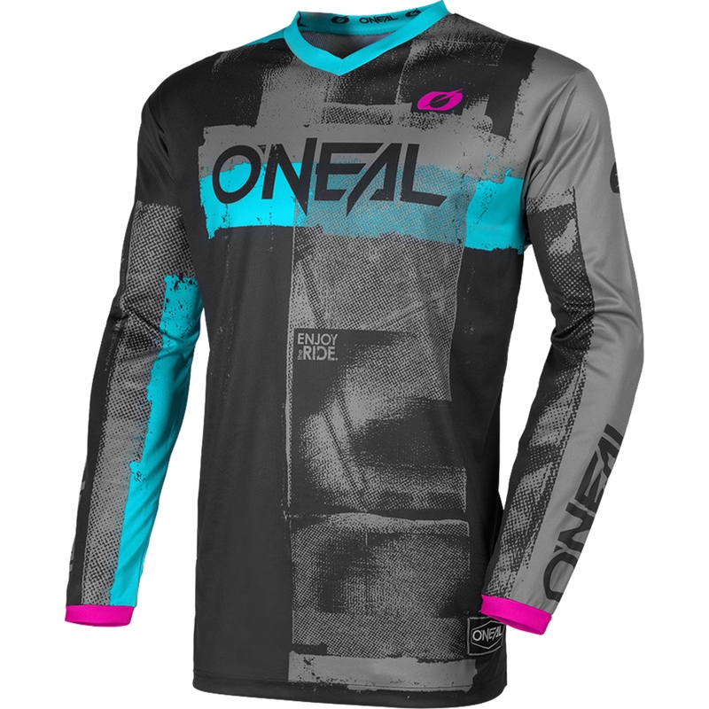 Ženski motokros dres O'Neal Element Roller, crno-plavi