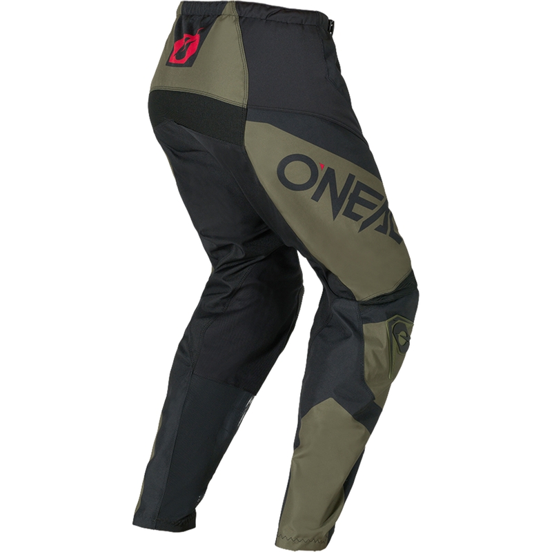 O'Neal Element Racewear motokros hlače crno-maslinaste boje