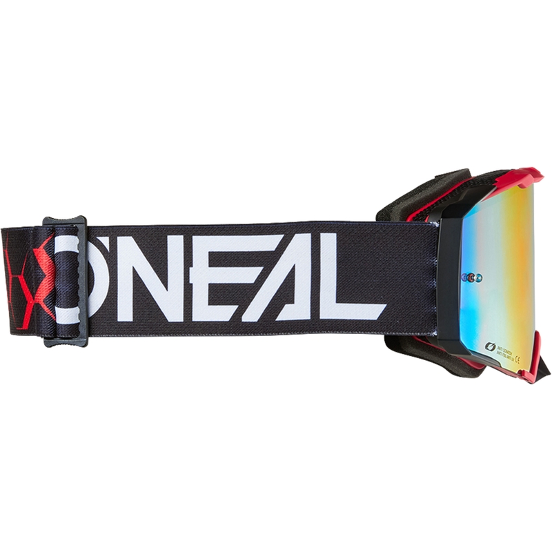 Motokros naočale O´Neal B-33 Hexa crno-crvene (iridij crveni pleksiglas)