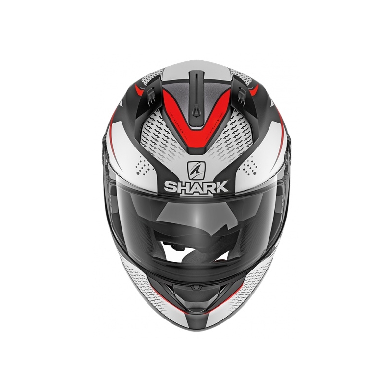 Integralna kaciga SHARK RIDILL 1.2 Stratom Mat sivo-bijelo-crvena