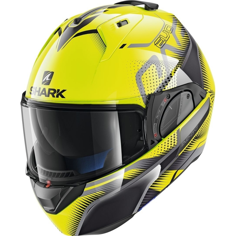 SHARK EVO-ONE 2 Flip Up kaciga Keenser žuto-crna rasprodaja