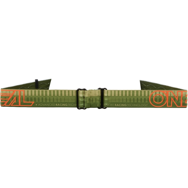Motokros naočale O´Neal B-10 Striped zeleno-narančaste (prozirni pleksiglas)