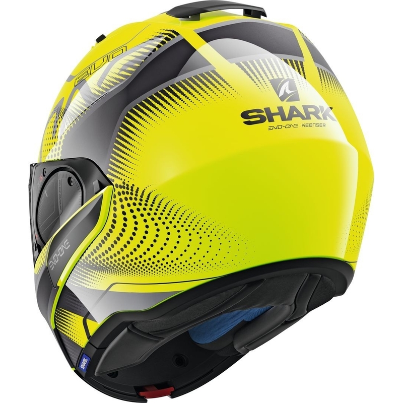 SHARK EVO-ONE 2 Flip Up kaciga Keenser žuto-crna rasprodaja