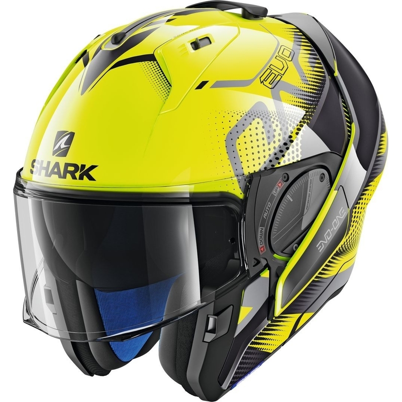 SHARK EVO-ONE 2 Flip Up kaciga Keenser žuto-crna rasprodaja