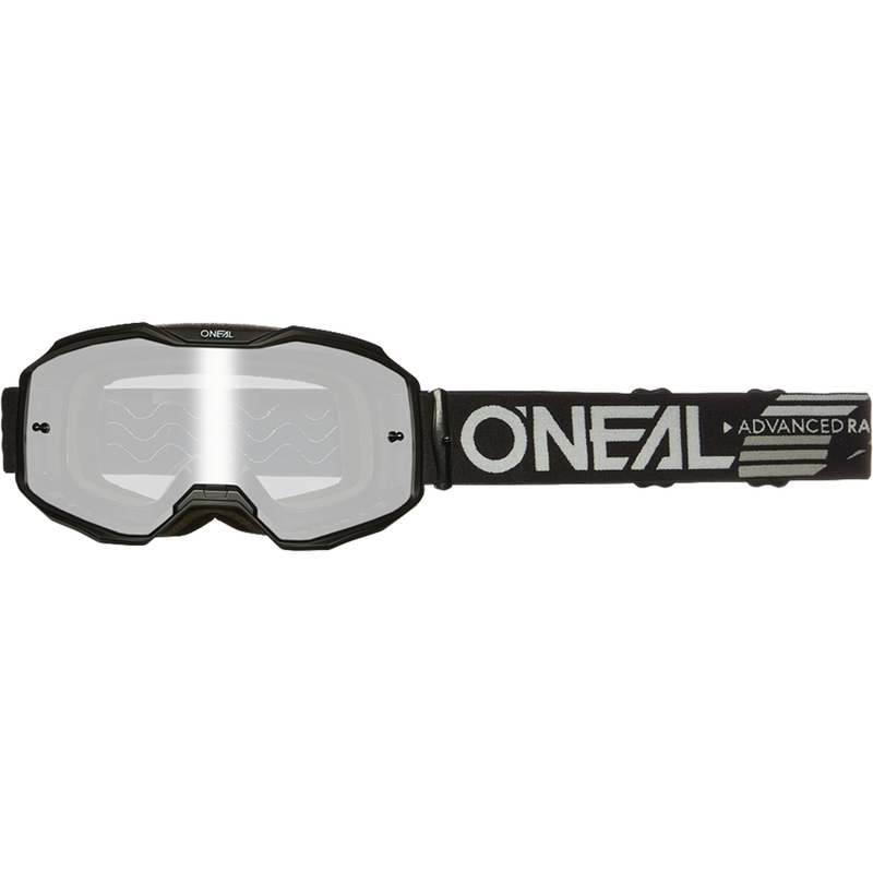 Motokros naočale O´Neal B-10 Solid crne (zrcalno srebrni pleksiglas)