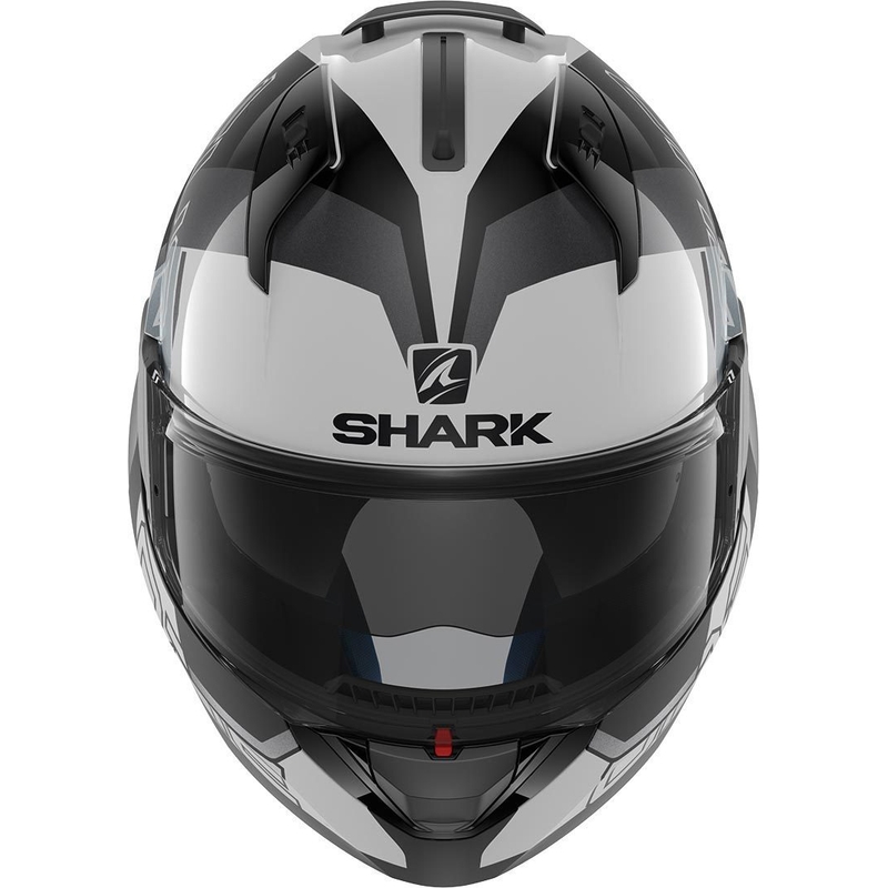 Preklopna kaciga SHARK EVO-ONE 2 Slasher crno-bijela-srebrna