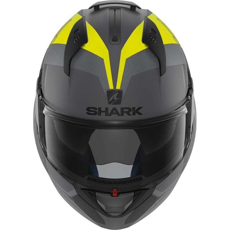 SHARK EVO-ONE 2 Slasher Mat Flip Up kaciga srebrno-crno-žuta rasprodaja