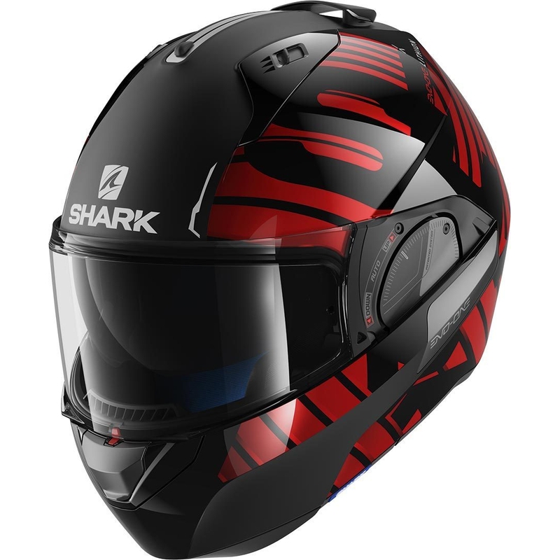 Preklopna kaciga SHARK EVO-ONE 2 Lithion Dual crno-crvena