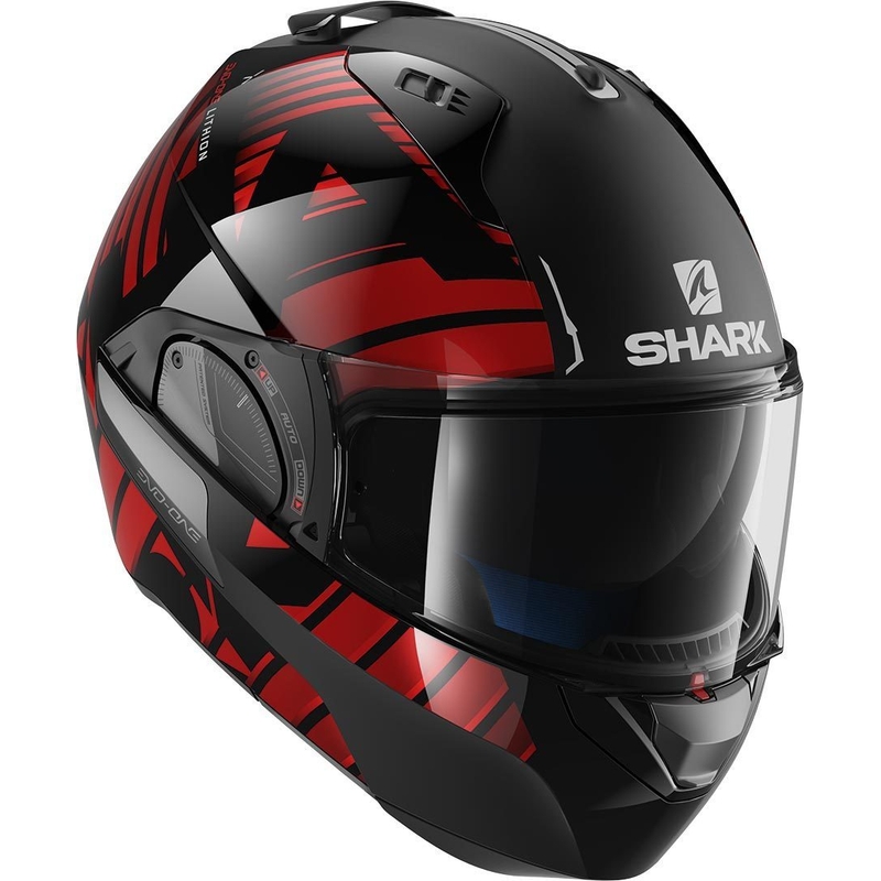 Preklopna kaciga SHARK EVO-ONE 2 Lithion Dual crno-crvena