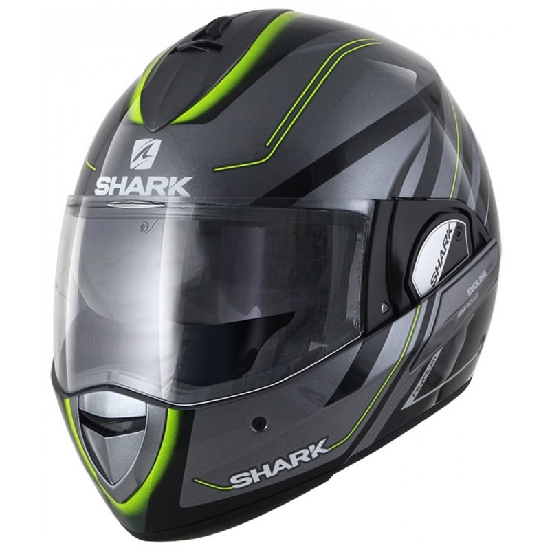 SHARK EVOLINE 3 Flip Up kaciga Hyrium Mat sivo-crno-žuta rasprodaja