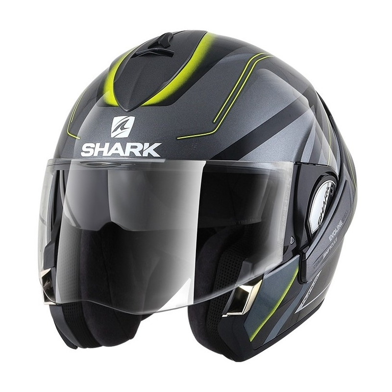 SHARK EVOLINE 3 Flip Up kaciga Hyrium Mat sivo-crno-žuta rasprodaja