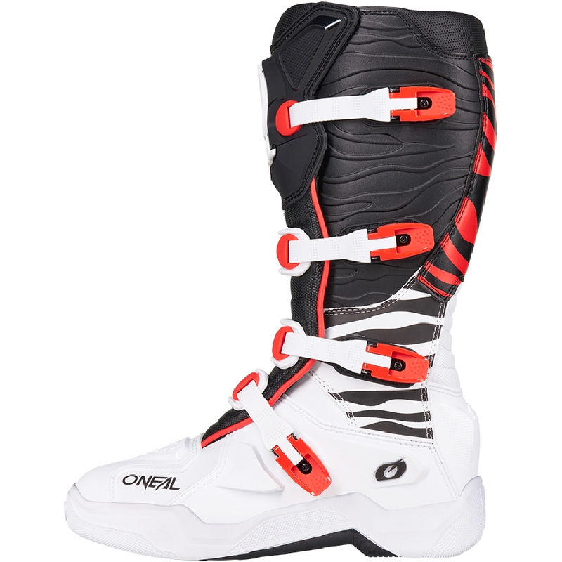 Motokros čizme O´Neal 3SRS Zebra crno-bijelo-crvene