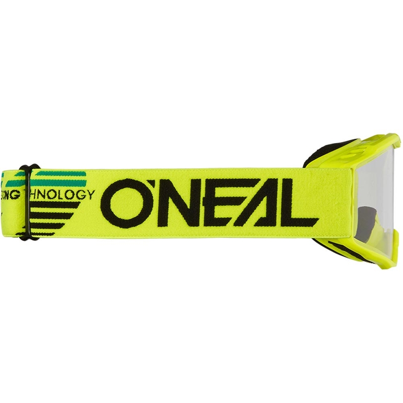 Dječje motokros naočale O'Neal B-10 Čvrste fluo žute s prozirnim pleksiglasom