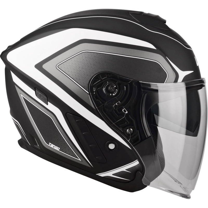 Otvorena motociklistička kaciga Lazer Tango Hexa crno-bijela