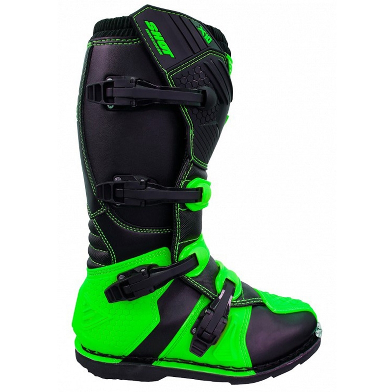 Motorističke čizme Shot X10 crno-fluo zelene