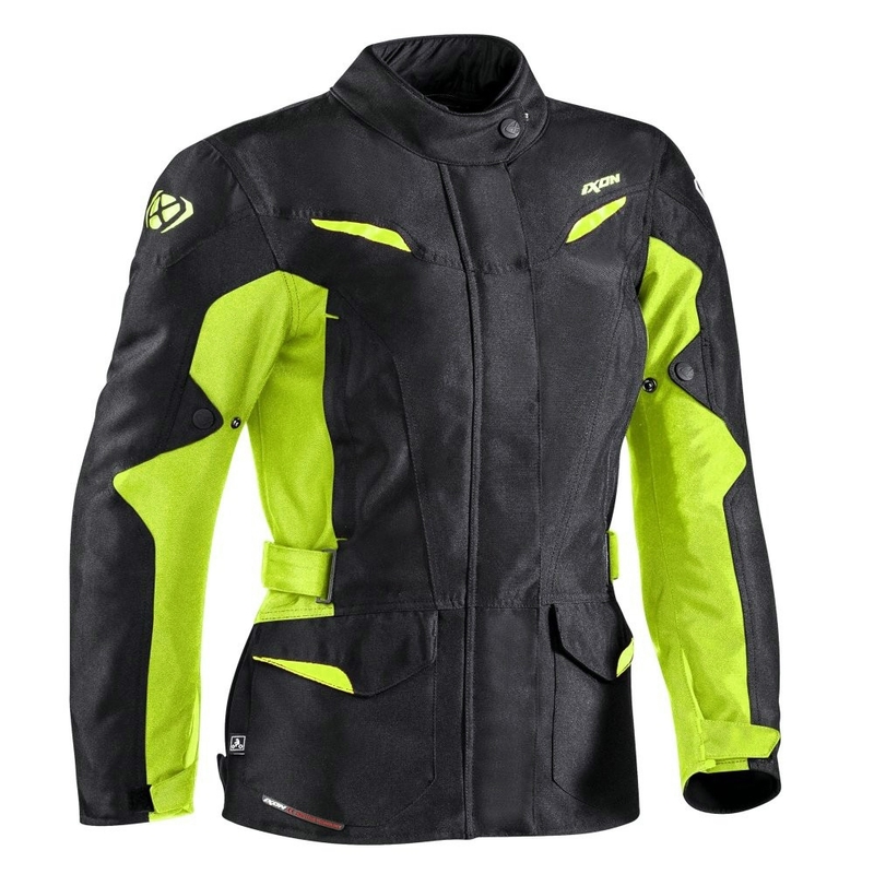 Ženska motoristička jakna IXON Summit 2 crna-fluo žuta rasprodaja