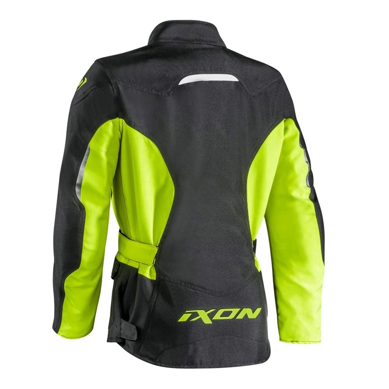 Ženska motoristička jakna IXON Summit 2 crna-fluo žuta rasprodaja