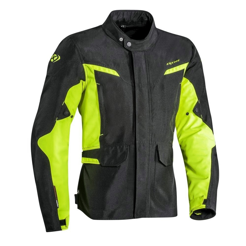 Motoristička jakna IXON Summit 2 crno-fluo žuta rasprodaja